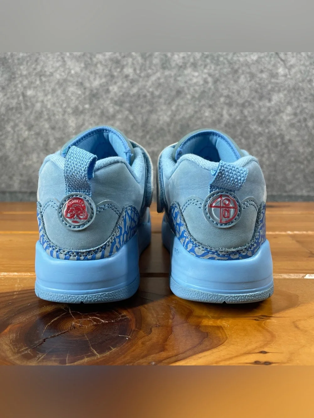 Air Jordan Spizike Low Kids Size 1Y (PS) Houston Oilers Blue FQ3951-400